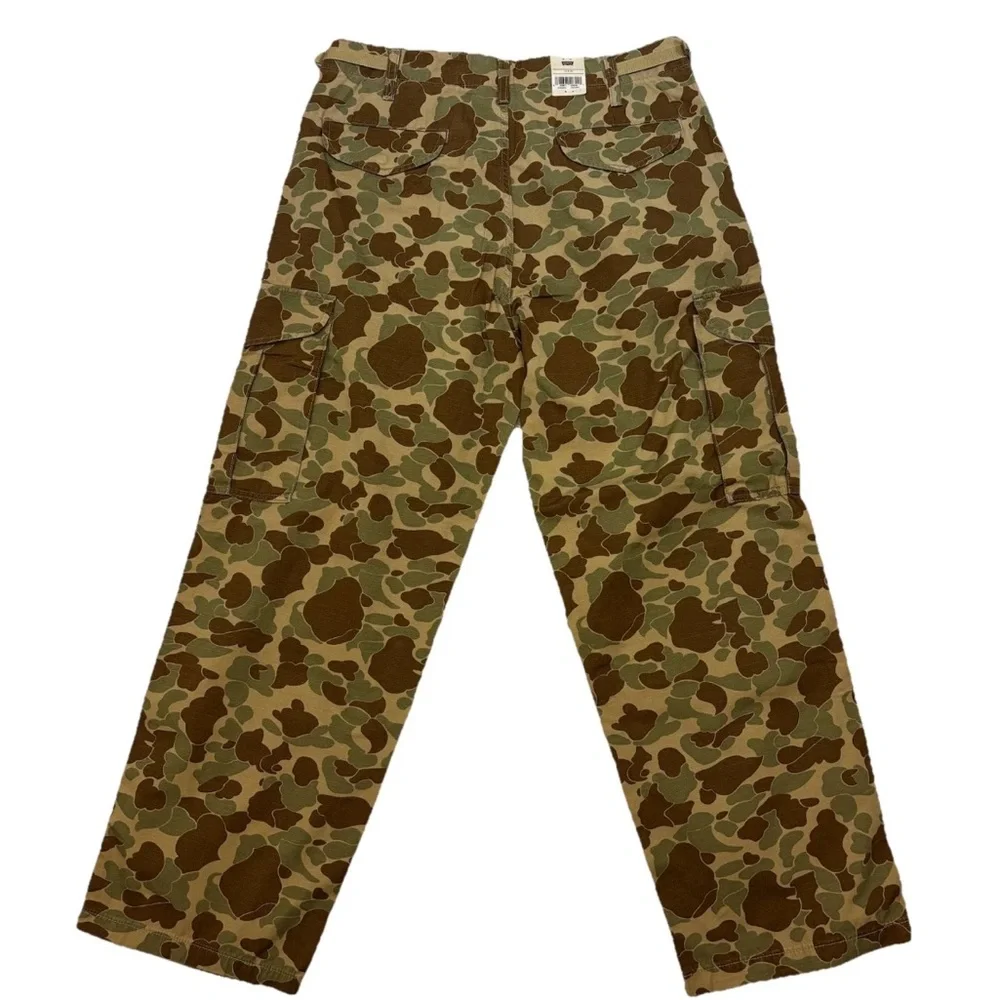 Levi's XX Cargo Baggy Fit Pants Mens Size‎ 33 x 30 Duck Camo Print Cotton NEW
